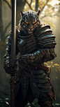 B_A_fierce_tiger_man_wearing_armor_holding_a_long_sword_in_th_6cf54d10-e691-4163-87eb-2d7125fd9ad7