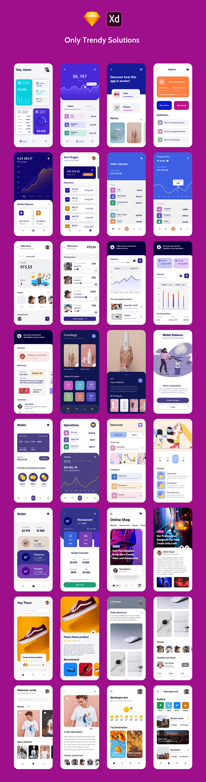 UI概念集合UI设计作品app界面app整套首页素材资源模板下载