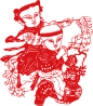 中国古典传统元素 剪纸 窗花 png