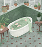 Illustration || Green Bath: 