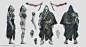 Scifi Ronin , Fred Rambaud : Concepts done for a Photoshop Tutorials on how to create orthographic views for a pre-existing character. <br/>Blog Article: <br/><a class="text-meta meta-link" rel="nofollow" href="http