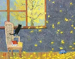 【日本的插画师野地美樹子（Noji Mikiko）的插画作品】—— 一只小猫咪的恬静生活 
猫的世界是细腻而美好的，而猫的生活其实也映射了人生，需要关怀，需要爱，要坚强而幸福的活着。日本插画师野地美树子描绘了一只落单猫咪的生活，缤纷的色彩美丽的风景，却一点也不显孤独，更多了一份惬意、恬静，带给人治愈系的感觉。