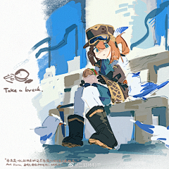 板凳小怪兽采集到插画