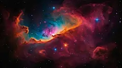 点击来源直接获取大图文件 |多彩的太空星系云星云。繁星之夜的宇宙。宇宙科学天文学。超新星背景壁纸