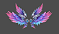 炫彩翅膀，紫色翅膀模型 - 翅膀模型 - 蜗牛模型网 - www.3dsnail.com