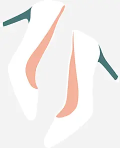 手绘白色高跟鞋鞋子高清素材 小清新 手绘鞋子 白色鞋子 白色高跟鞋 简约 免抠png 设计图片 免费下载