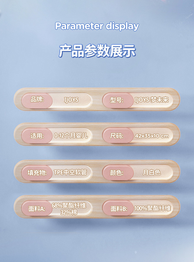 ijoys婴儿枕宝宝定型枕新生儿矫正幼儿...