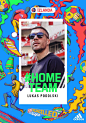 【阿迪达斯「HOMETEAM」项目活动海报】优秀平面海报 。80000张优质采集：优秀排版参考 / 摄影美图 / 视觉大片提升审美。@Javen金