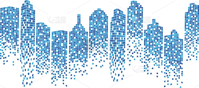 城市天际线,轮廓,商务,城镇,摩天大楼,全景,图像,建筑业,矢量,街道素材-花瓣网