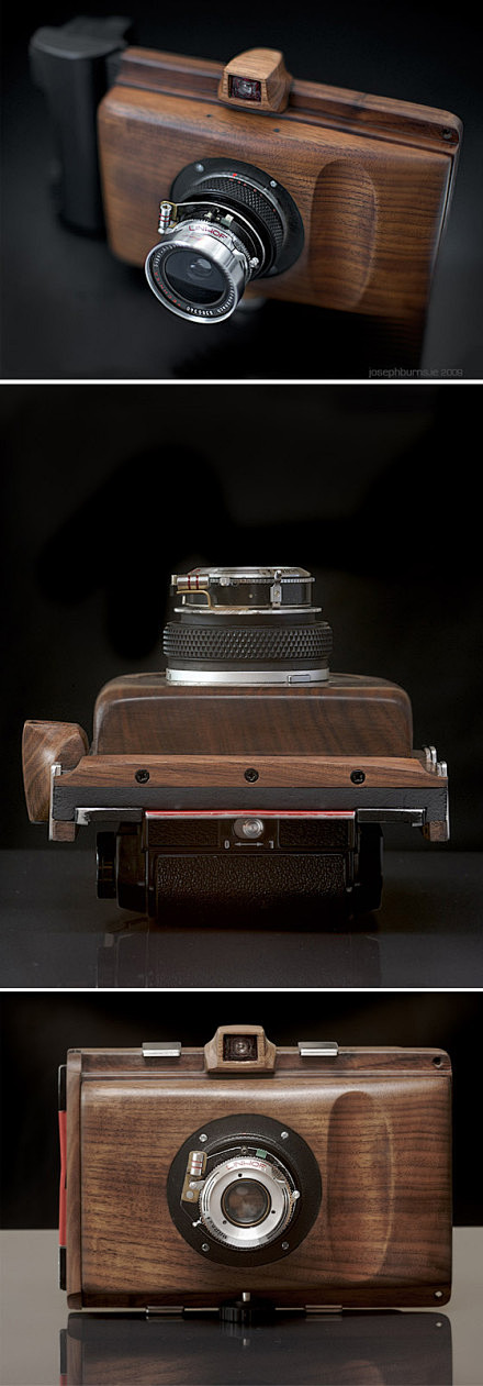 手工制作的木头相机，来自Joseph B...