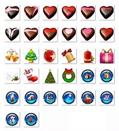 圣诞节礼物巧克力图标png|爱心巧克力|圣诞铃铛|水晶球|透明png|PNG透明|PNG格式|PNG格式的