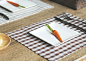 日系创意防水格子 餐垫 棉麻布艺西餐垫 桌垫 盘垫 杯垫 碗垫