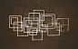 Large Abstract Metal Sculpture Wall Art Square Tubing Silver Jere: 