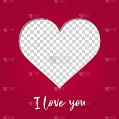 心形贺卡矢量设计插图