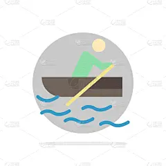 船,水,圆形,抽象,木筏,运动,直的,训练,划船