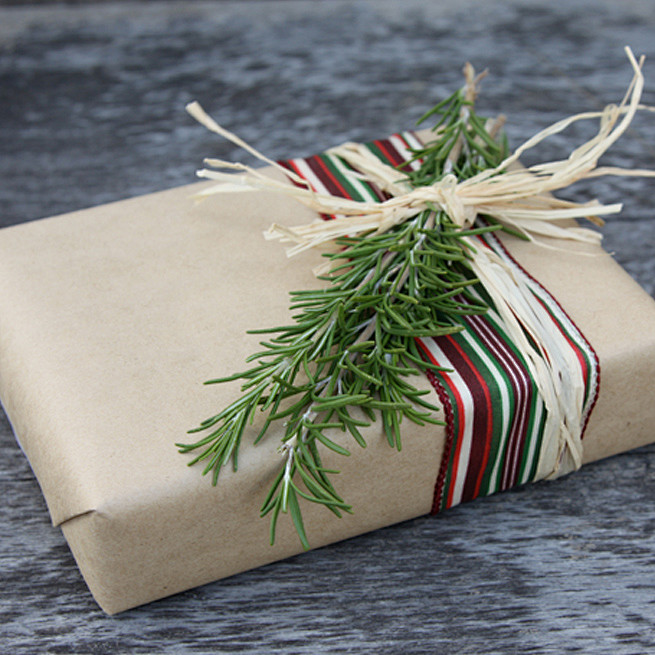 植物材料 自然 DIY 包装 圣诞礼物 ...