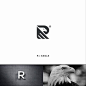  LOGO-单字母构成-R-R和老鹰的结合-正负形logo