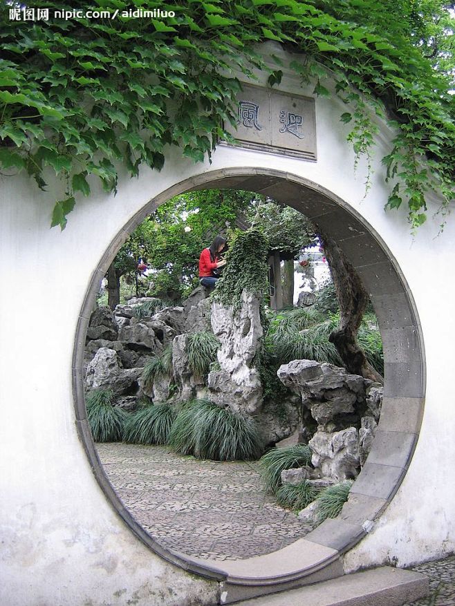 苏州园林庭院院门