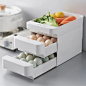 日式冰箱鸡蛋收纳盒抽屉式放鸡蛋盒子专用保鲜盒蛋托架装鸡蛋神器