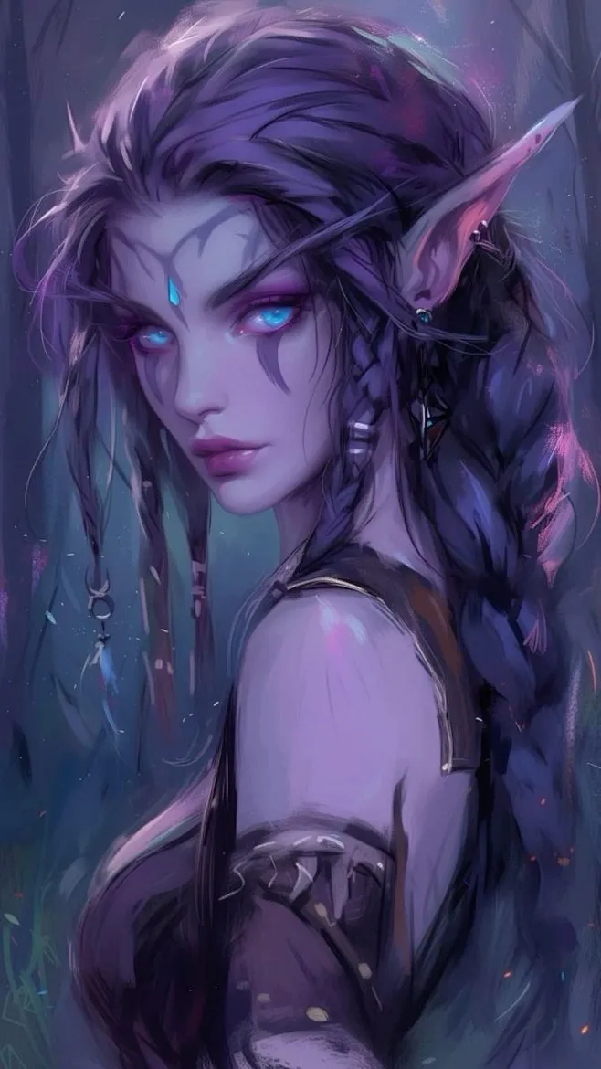 #elves #elf #night #fantasy #fantasyworld #girl #women #beautiful #art ...