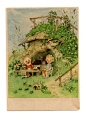 Alte AK Postkarte Fritz Baumgarten Kaffeetrinken Zwerg Gnom ... 1947 : Alte AK Postkarte Fritz Baumgarten Kaffeetrinken Zwerg Gnom ... 1947 in Sammeln & Seltenes, Ansichtskarten, Motive | eBay