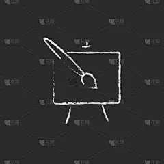 画架,粉笔,画笔,计算机图标,白色,黑板,涂料,设备用品,绘制,教育