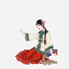 红楼梦插画人物芳官免抠素材_新图网 https://ixintu.com 中国风 人物 古典 手绘 插画 红楼梦 美女