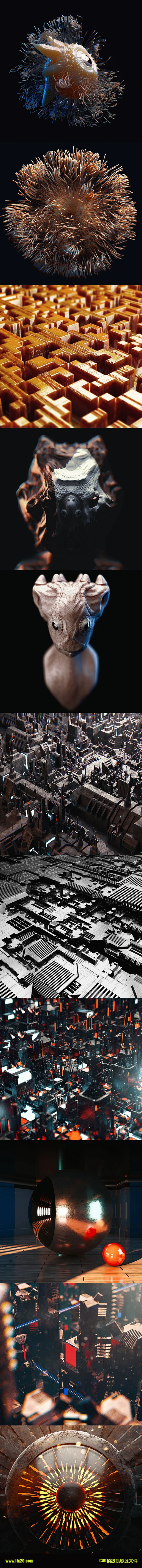 C4D渲染模型顶级质感科幻场景工程预设源文件设计素材_C4D文件_乐分享素材网_psd素材_平面素材_png素材_免费素材_素材共享平台
