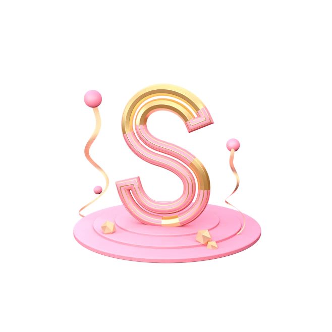 立体字母s-花瓣网