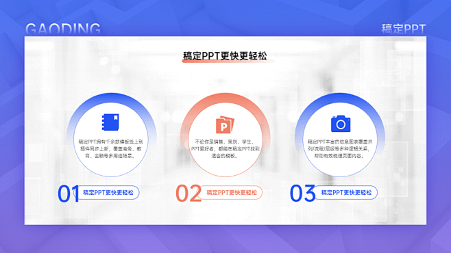 并列关系3项PPT图文页