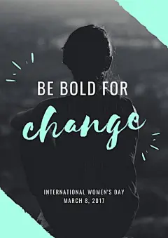 Black and White Girl Motivation Poster