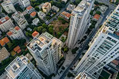 城市建筑综合体航拍摄影图