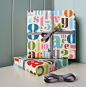 Fancy Letters Wrap and Grey Grosgrain Ribbon