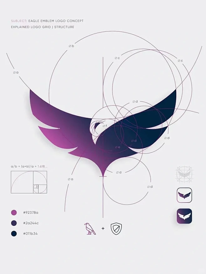 LOGO设计｜一个 LOGO品牌标志如何标准制图-花瓣网