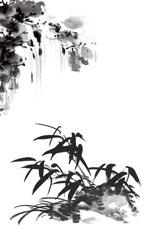 中国古风水墨山水免扣PNG透明图片 插画...