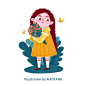 每日插画推荐 扁平风小人物 via:小羊羊的杨 ​​​​