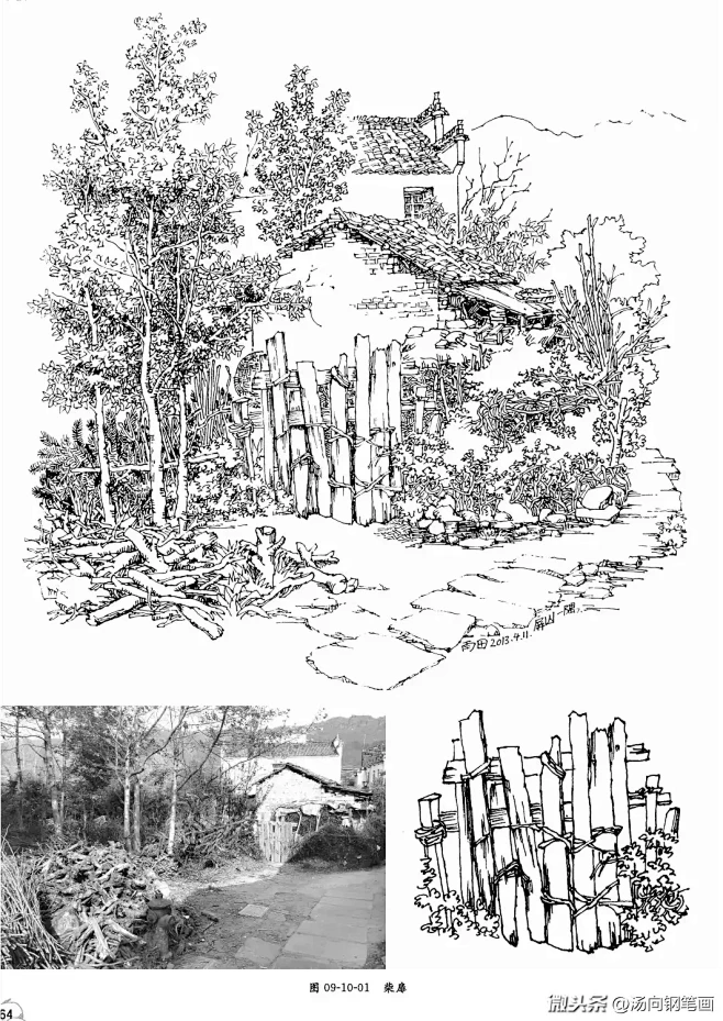 零基础学钢笔画风景速写入门教程-花瓣网
