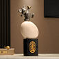 时来运转书桌摆件招财办公室高级感玄关客厅电视柜装饰品乔迁礼物-tmall.com天猫