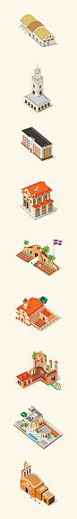 Isometric map called "El Mapita" on Behance