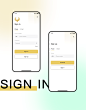 sign in 、登录注册页面设计、login页面设计、简约登录注册设计、国外登录