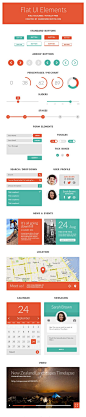 Flat UI Elements PSD: 