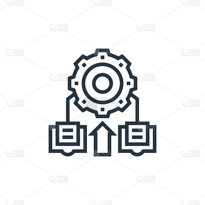 机器学习矢量图标孤立在白色背景。轮廓，细线机器学习图标，用于网站设计和移动，应用程序开发。细线机器学素材-花瓣网