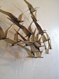 Vintage Curtis Jere Birds In Flight Wall Sculpture in Brass by Finest20thCentury on Etsy
