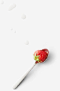 草莓高清素材 勺子 水果 牛奶 草莓 元素 免抠png 设计图片 免费下载 页面网页 平面电商 创意素材