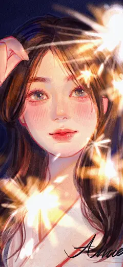 你隔壁家的阿花  二次元少女  
动漫壁纸  烟花