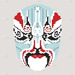 几何形状,防护面罩,中国戏曲,亚洲,人,红色,三角形,符号,男人,北京