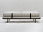 Upholstered fabric bench NEW BOND | Bench by Flou