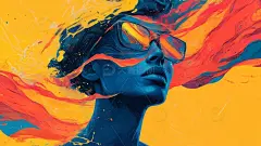 扭曲人像插画高清模板免费下载-趣麦麦图