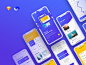 Mellow iOS UI Kit launch release illustration social ui8 yung frish ui kit ios app ux design light digital goods resources detail overlay interactions