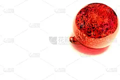 白色的红色圣诞球